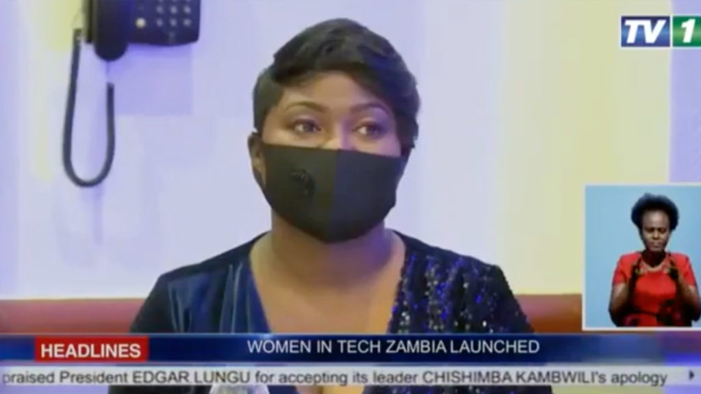 TV 1 coverage of The Women in Tech Zambia launch